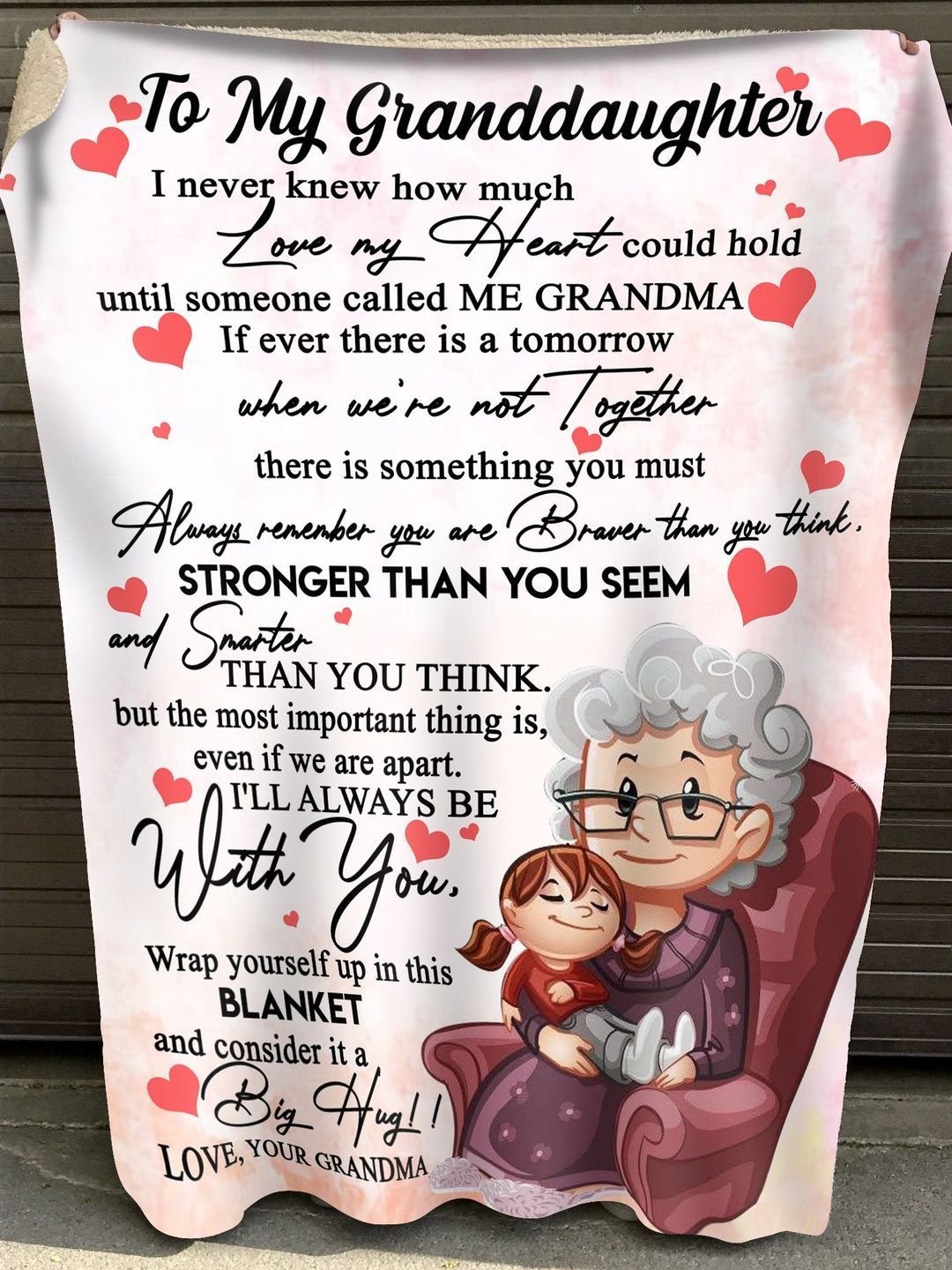 Special gift for your granddaughter blanket - from grandma (SKUB06-79)