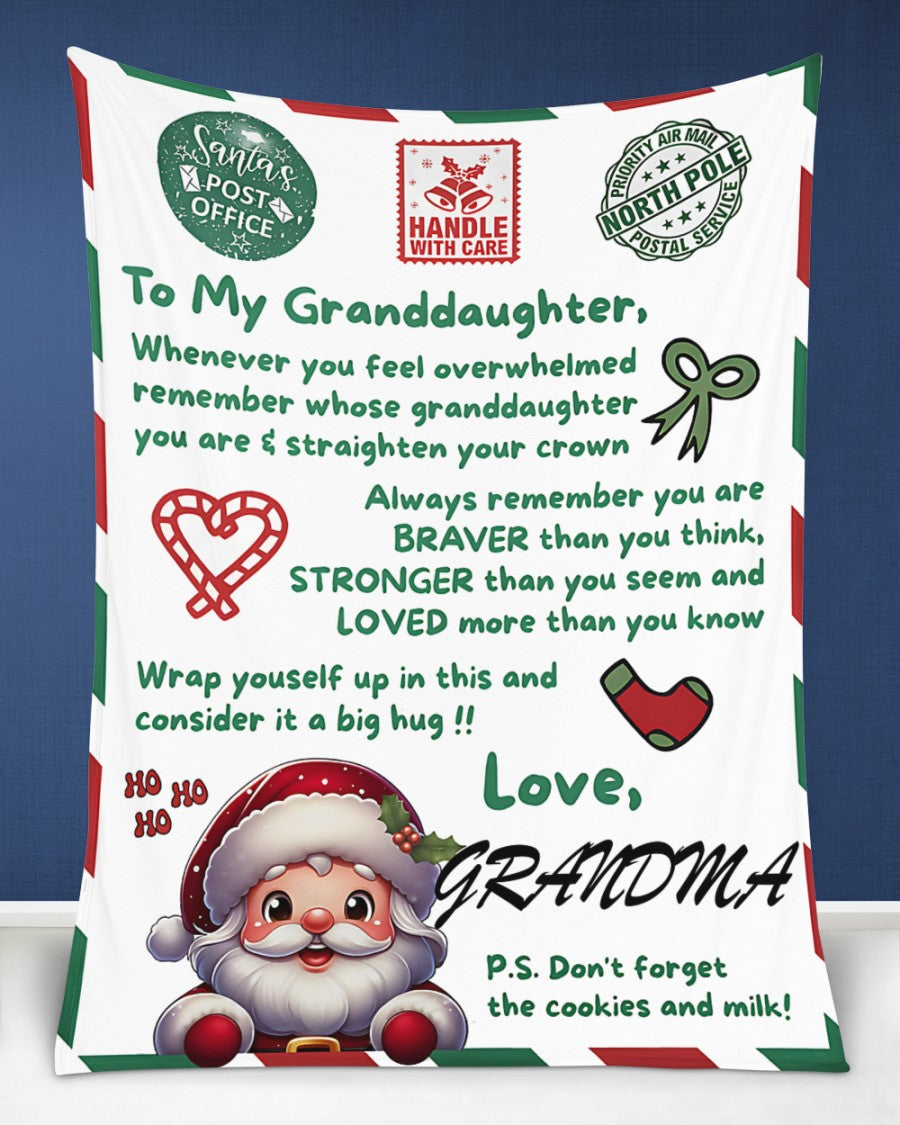 BLANKET FOR GRANDDAUGHTER – COMFORT & WARMTH GIFT Sherpa Fleece Blanket NTTD00 (SKUB-CHRISTMAS3)