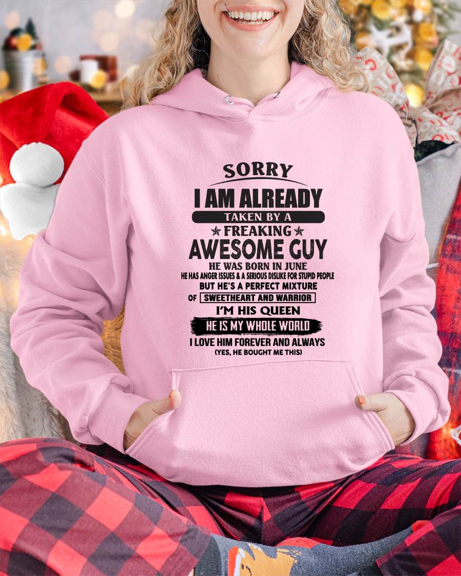 June - Sorry I Am Already Taken By A Freaking Awesome Guy - Gift From Husband - TLEE06 (SKU07-174-06)