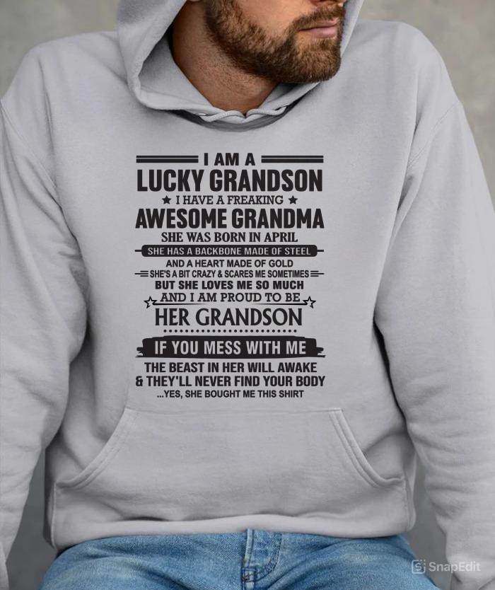 APRIL - GRANDSON OF A STRONG & LOVING GRANDMA - FROM GRANDMA - TLEE04 (SKU11-154-04)