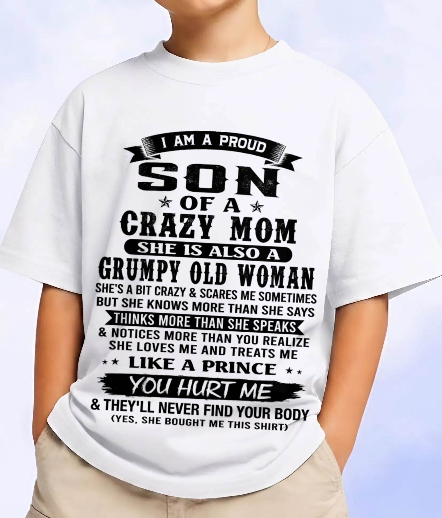 PROUD SON OF A FREAKIN' AWESOME MOM - FROM MOM - TLEE00 (SKU2607-60-00)