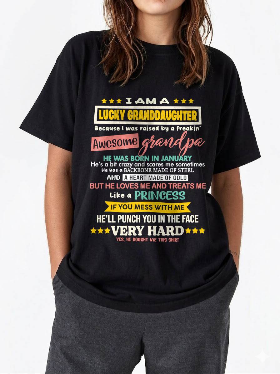 JANUARY GRANDPA – BLESSED GRANDDAUGHTER RAISED BY AN AMAZING GRANDPA - FROM GRANDPA - TLEE01 (SKU2603-273-01)