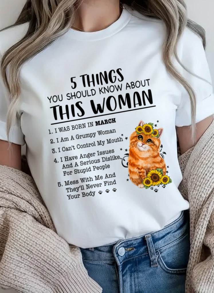 MARCH - 5 THINGS YOU SHOULD KNOW ABOUT THIS WOMAN - FOR WOMEN - TLEE03 (SKU2602-186-03)