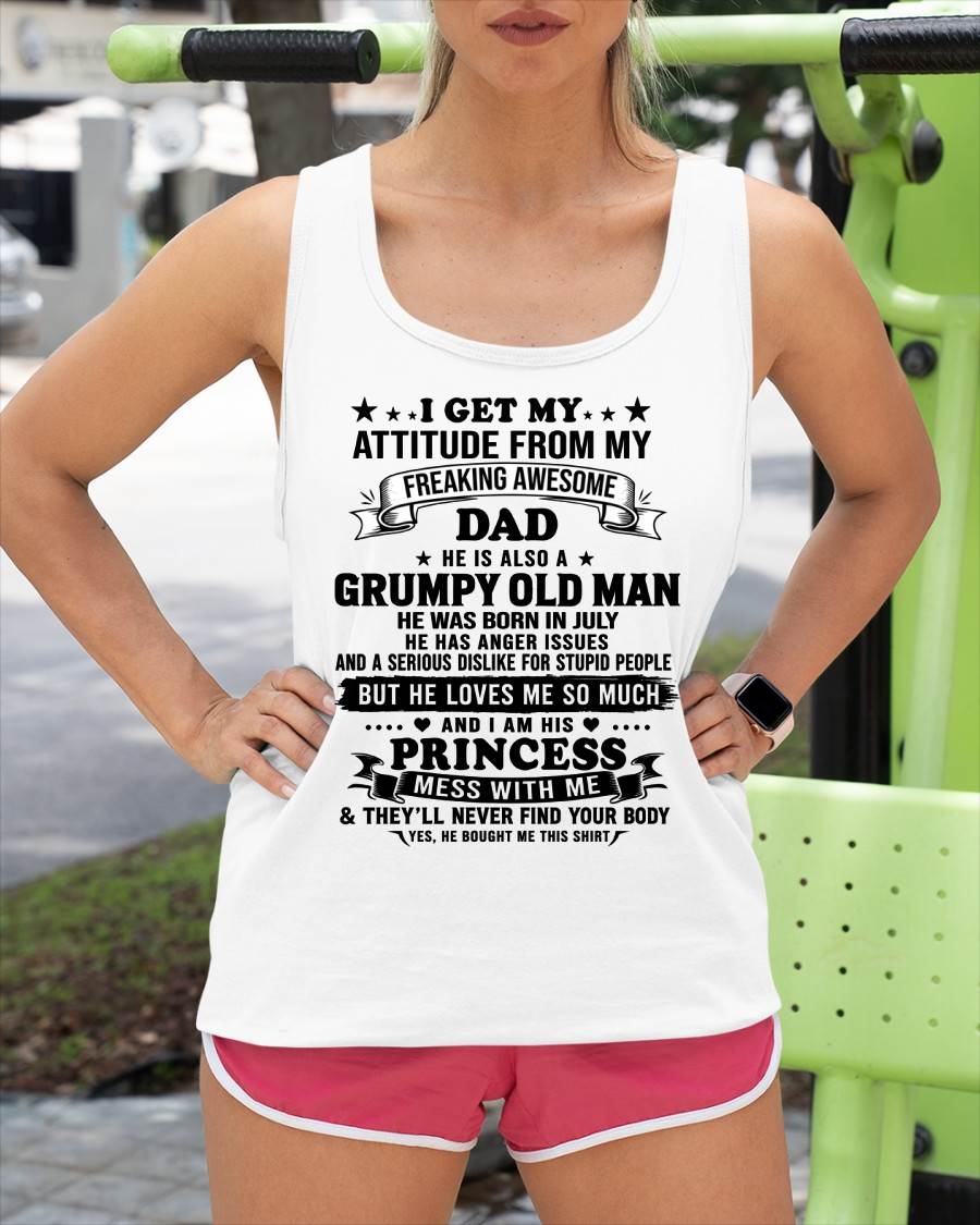 JULY - AWESOME DAD PRINCESS SHIRT - FROM DAD - TLEE07 (SKU2607-352-07)