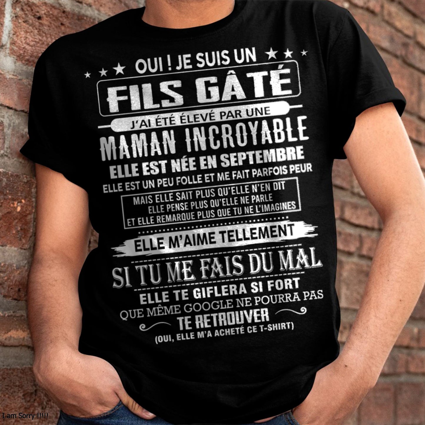 SEPTEMBRE - FILS GÂTÉ – CADEAU DE MAMAN - TLEE09 (SKU26T-0172-09)