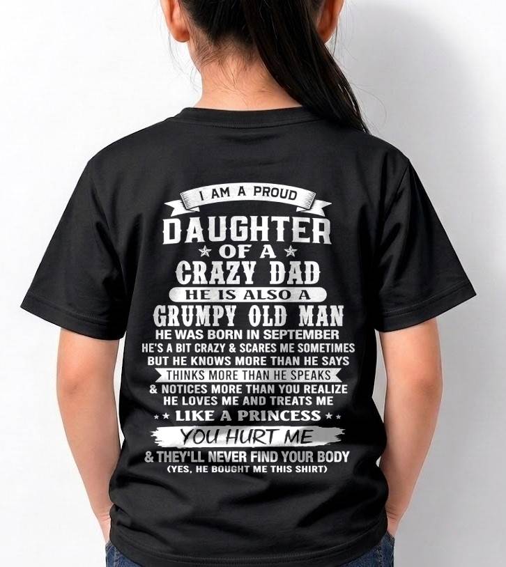 SEPTEMBER - PROUD DAUGHTER OF A CRAZY DAD - FROM DAD - TLEE09 (SKU2606-70-09)