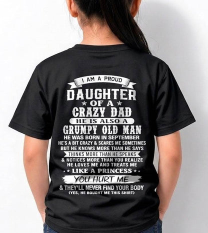 SEPTEMBER - PROUD DAUGHTER OF A CRAZY DAD - FROM DAD - TLEE09 (SKU2606-70-09)