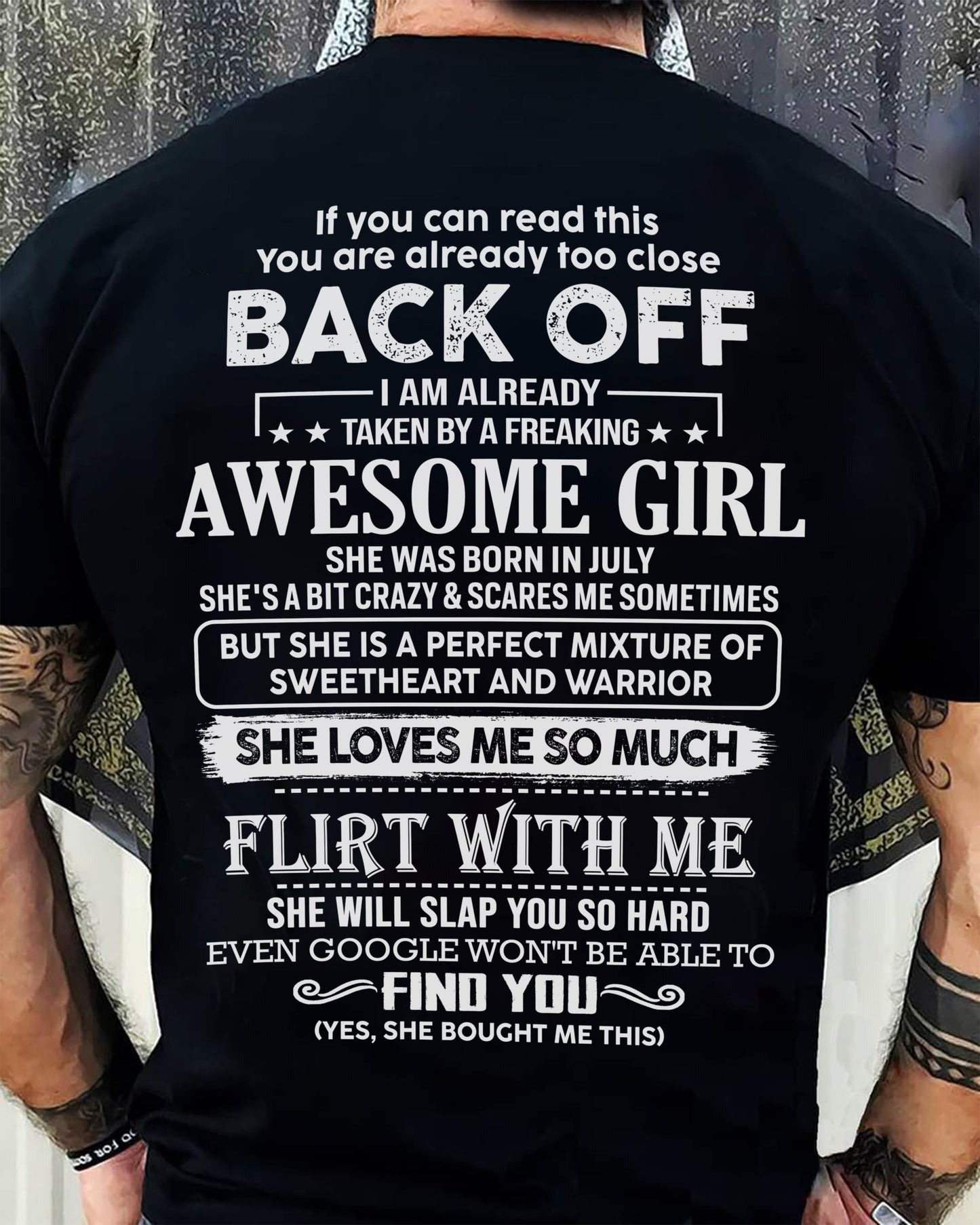 July – Awesome Girlfriend Born In July – Special gift for your Boyfriend – From Wife TLEE07 (SKU06-25-07)