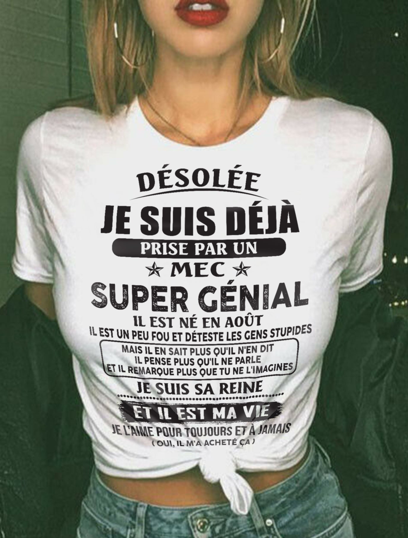 Août – Petit ami incroyable né en août – Cadeau spécial pour votre petite amie – Fr08 (SKU07-170-08)