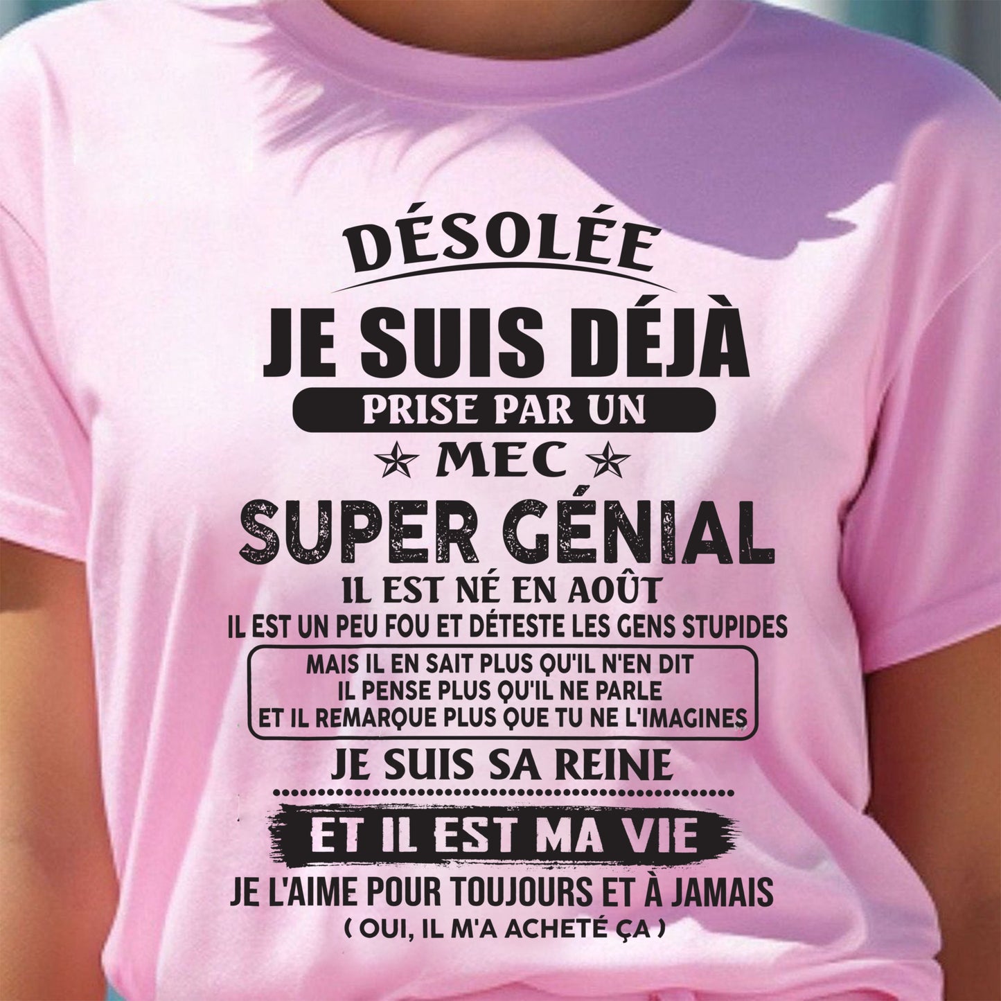Août – Petit ami incroyable né en août – Cadeau spécial pour votre petite amie – Fr08 (SKU07-170-08)
