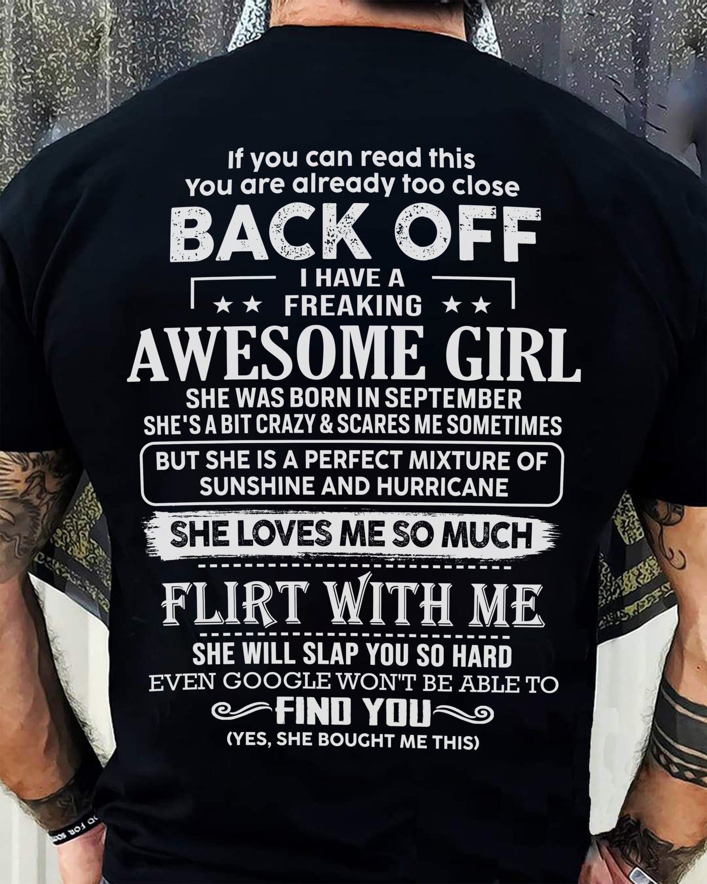 September – Awesome Girlfriend Born In September – Special gift for your Boyfriend – From Wife TLEE09 (SKU06-17-09)