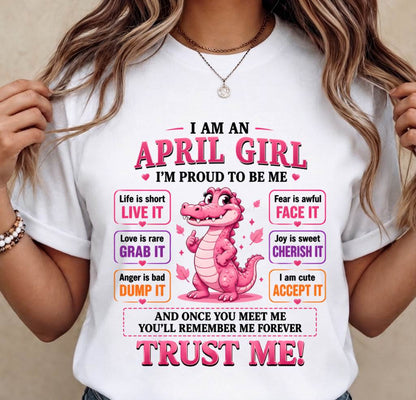 APRIL GIRL CUTE ALLIGATOR TEE - FOR WOMEN - TLEE04 (SKU2607-236-04)