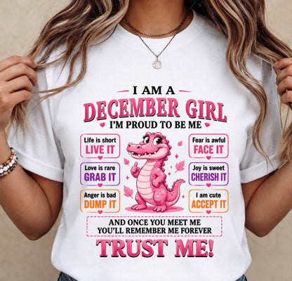 DECEMBER GIRL CUTE ALLIGATOR TEE - FOR WOMEN - TLEE12 (SKU2607-236-12)