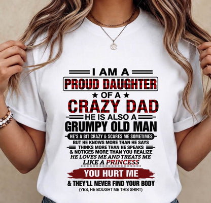 BEST DAD BEST DAUGHTER SHIRT - FROM DAD - TLEE00 (SKU2608-27-00)
