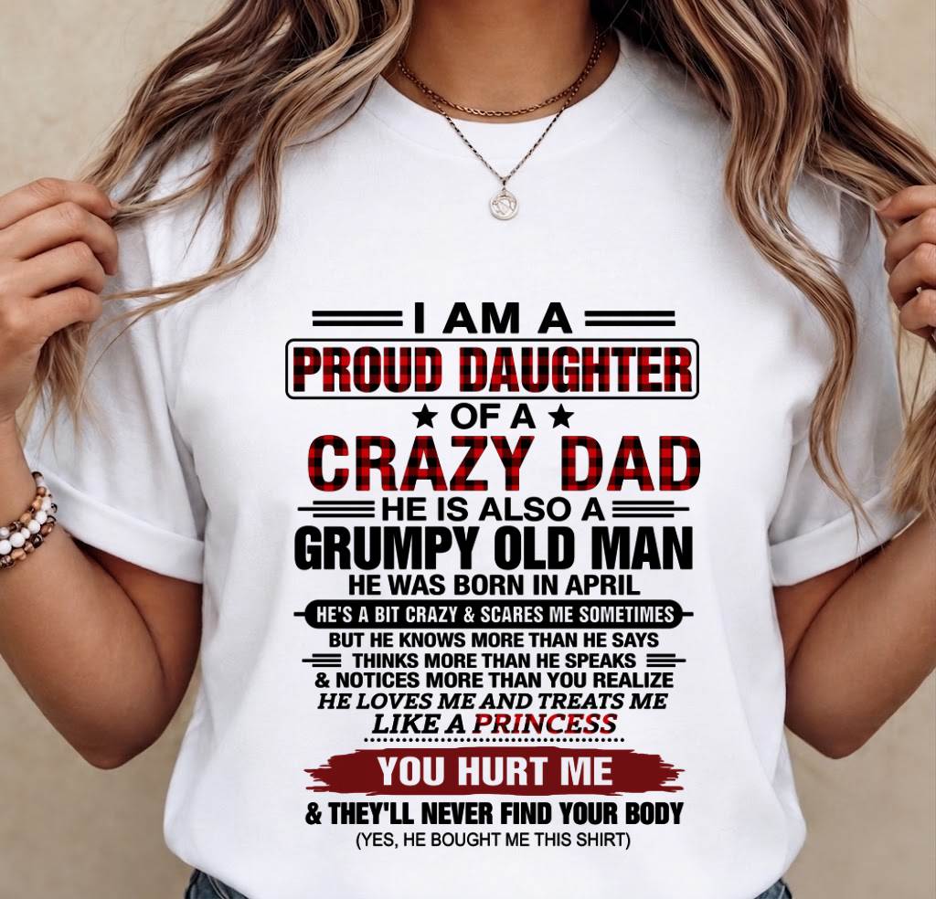 APRIL - BEST DAD BEST DAUGHTER SHIRT - FROM DAD - TLEE04 (SKU2608-27-04)