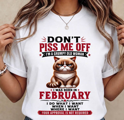 FEBRUARY – ZERO PATIENCE FUNNY CAT - FOR WOMEN - TLEE02 (SKU2608-291-02)