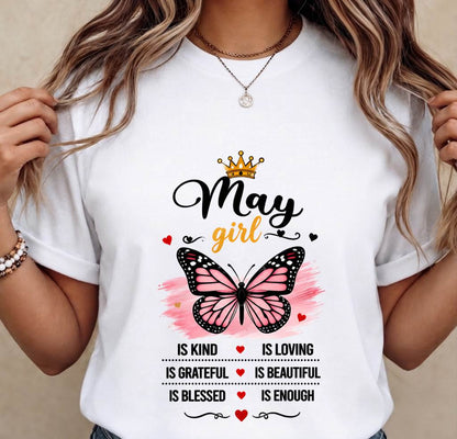MAY GIRL BUTTERFLY SHIRT - FOR WOMEN - TLEE05 (SKU2608-593-05)