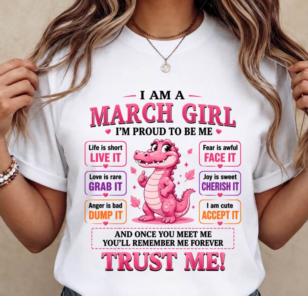 MARCH GIRL CUTE ALLIGATOR TEE - FOR WOMEN - TLEE03 (SKU2607-236-03)