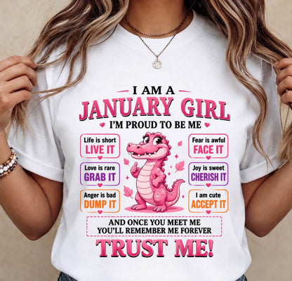 JANUARY GIRL CUTE ALLIGATOR TEE - FOR WOMEN - TLEE01 (SKU2607-236-01)