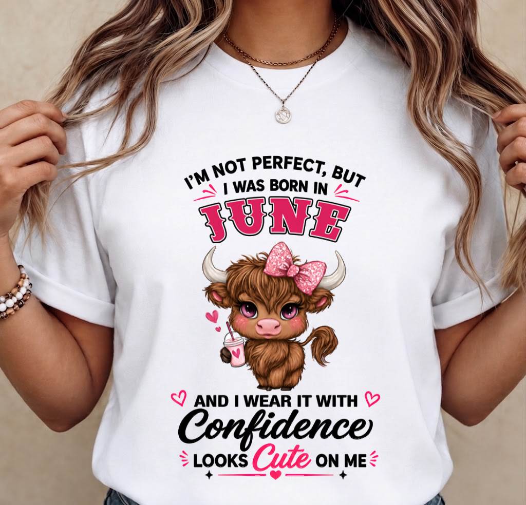 JUNE BORN CONFIDENCE TEE - FOR WOMEN - TLEE06 (SKU2608-118-06)