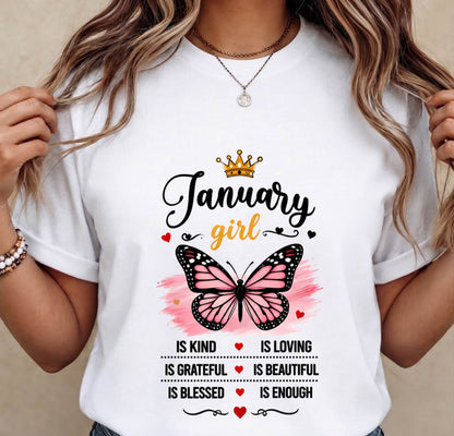 JANUARY GIRL BUTTERFLY SHIRT - FOR WOMEN - TLEE01 (SKU2608-593-01)