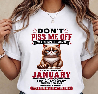 JANUARY – ZERO PATIENCE FUNNY CAT - FOR WOMEN - TLEE01 (SKU2608-291-01)