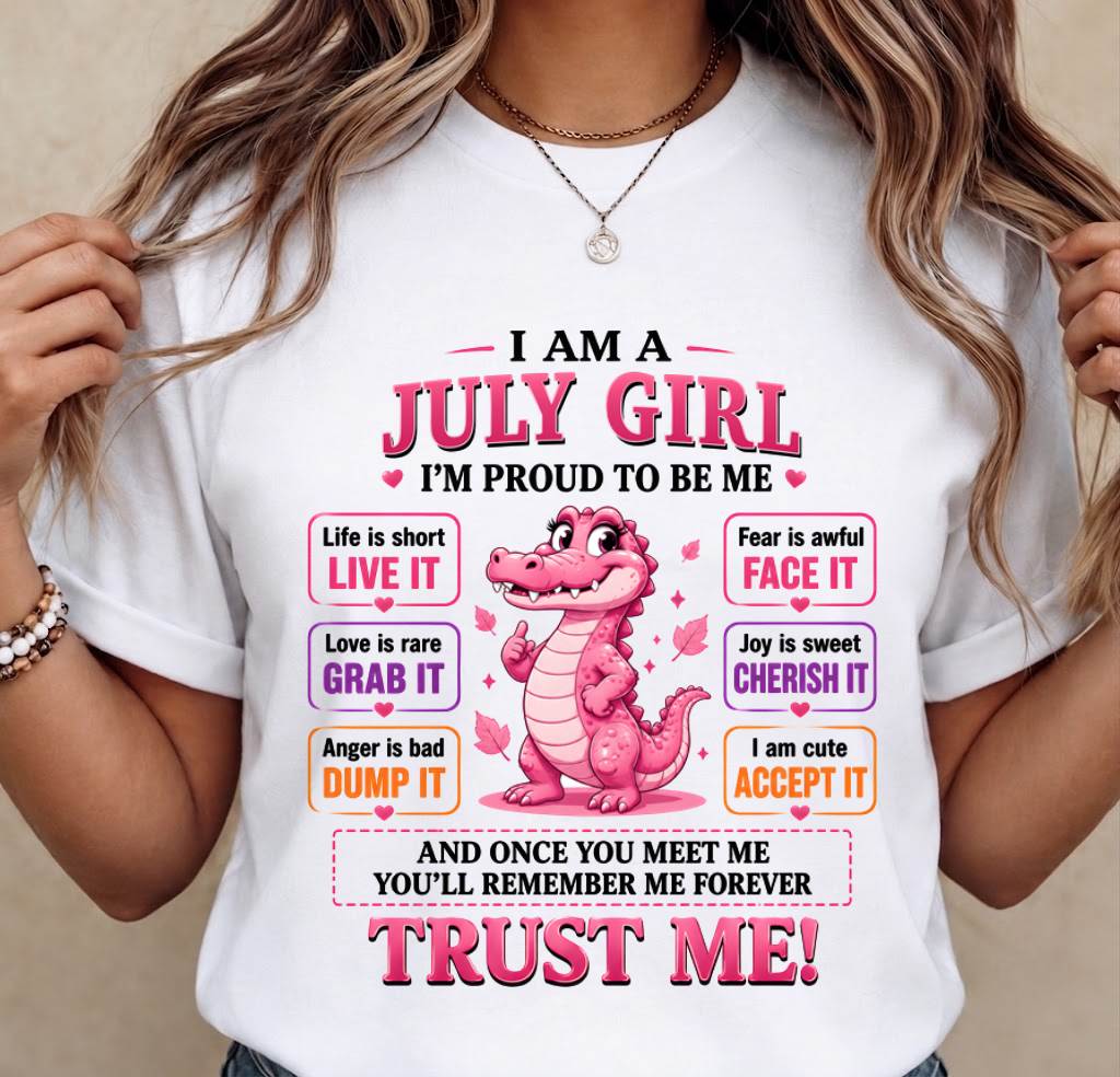 JULY GIRL CUTE ALLIGATOR TEE - FOR WOMEN - TLEE07 (SKU2607-236-07)
