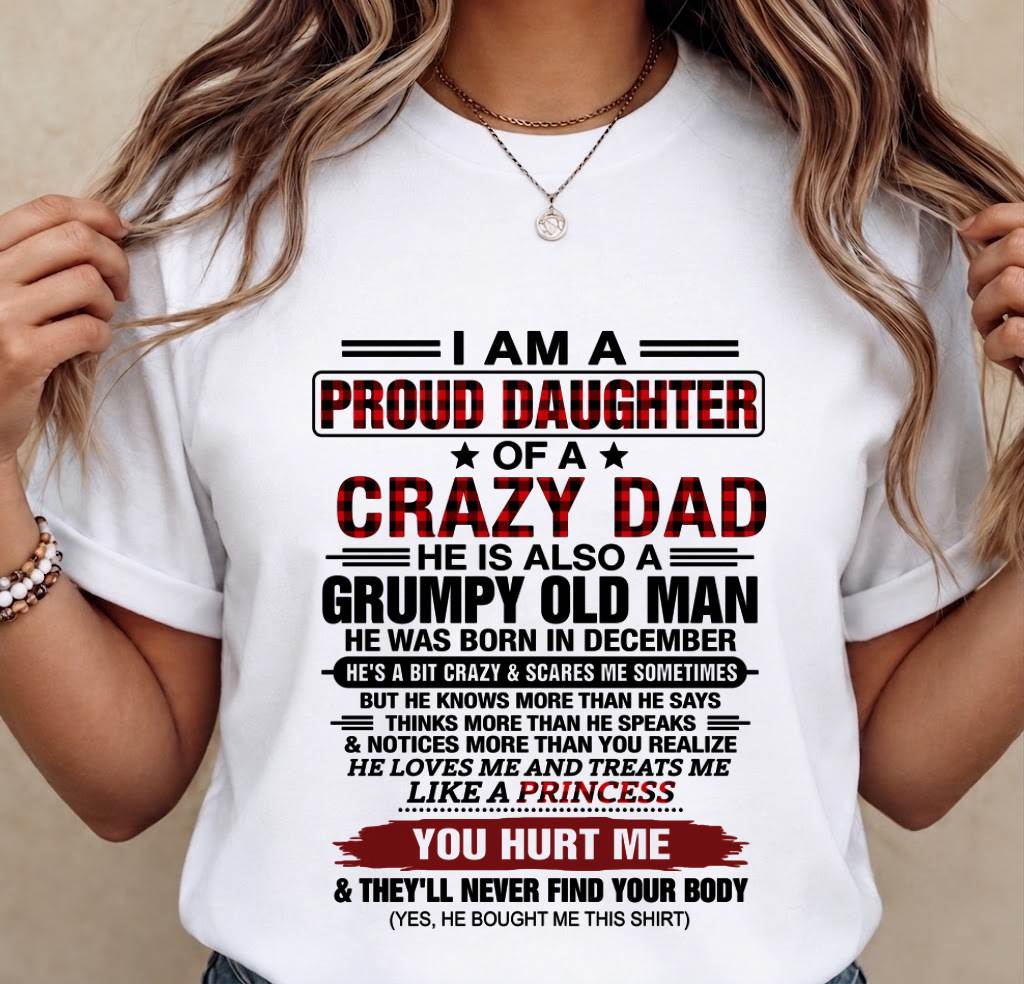 DECEMBER - BEST DAD BEST DAUGHTER SHIRT - FROM DAD - TLEE12 (SKU2608-27-12)