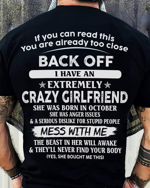October - If You Can Read This You Are Already Too Close - Gift For Your Boyfriend, Husband From Wife - TLEE10 (SKU07-175-10)