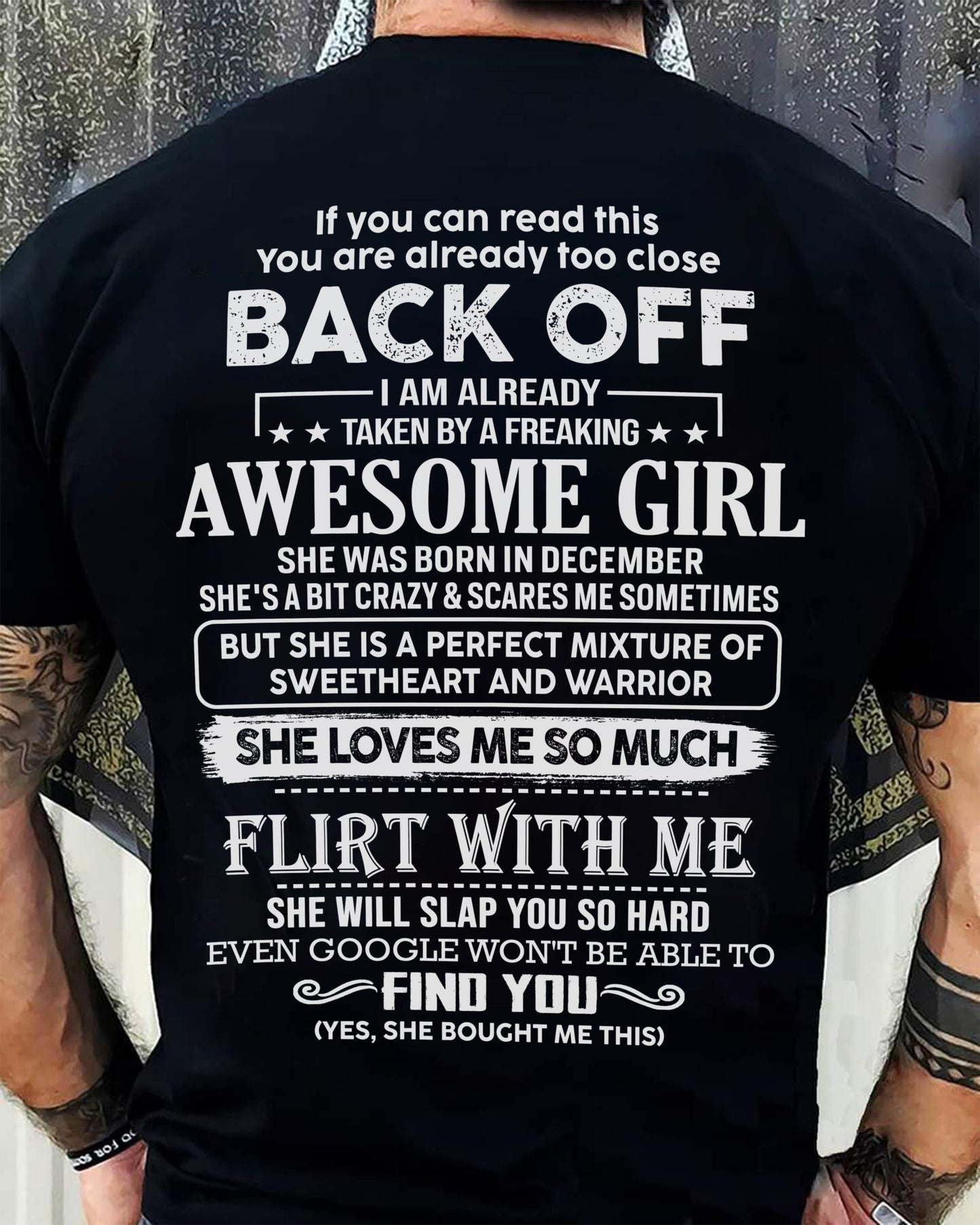 December – Awesome Girlfriend Born In December – Special gift for your Boyfriend – From Wife TLEE12 (SKU06-25-12)