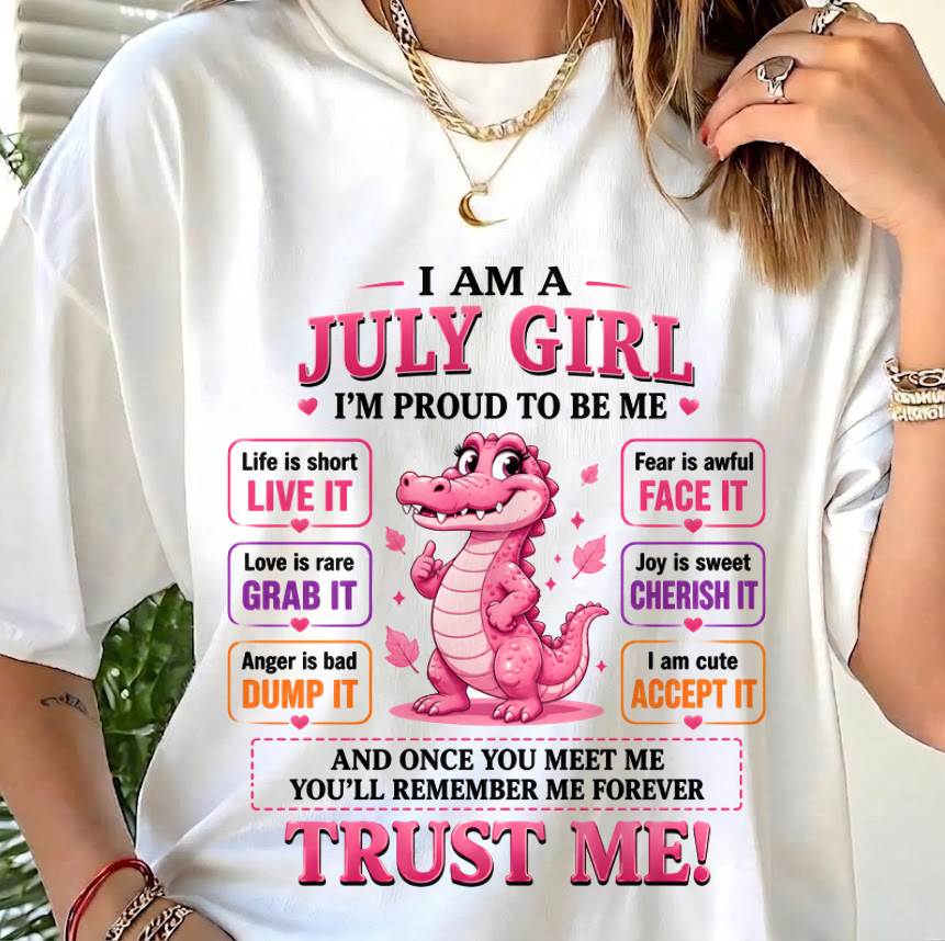 JULY GIRL CUTE ALLIGATOR TEE - FOR WOMEN - TLEE07 (SKU2607-236-07)