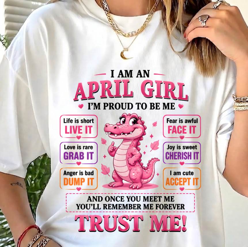 APRIL GIRL CUTE ALLIGATOR TEE - FOR WOMEN - TLEE04 (SKU2607-236-04)