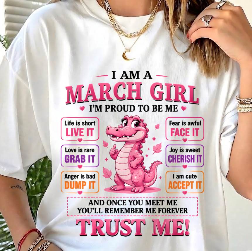 MARCH GIRL CUTE ALLIGATOR TEE - FOR WOMEN - TLEE03 (SKU2607-236-03)