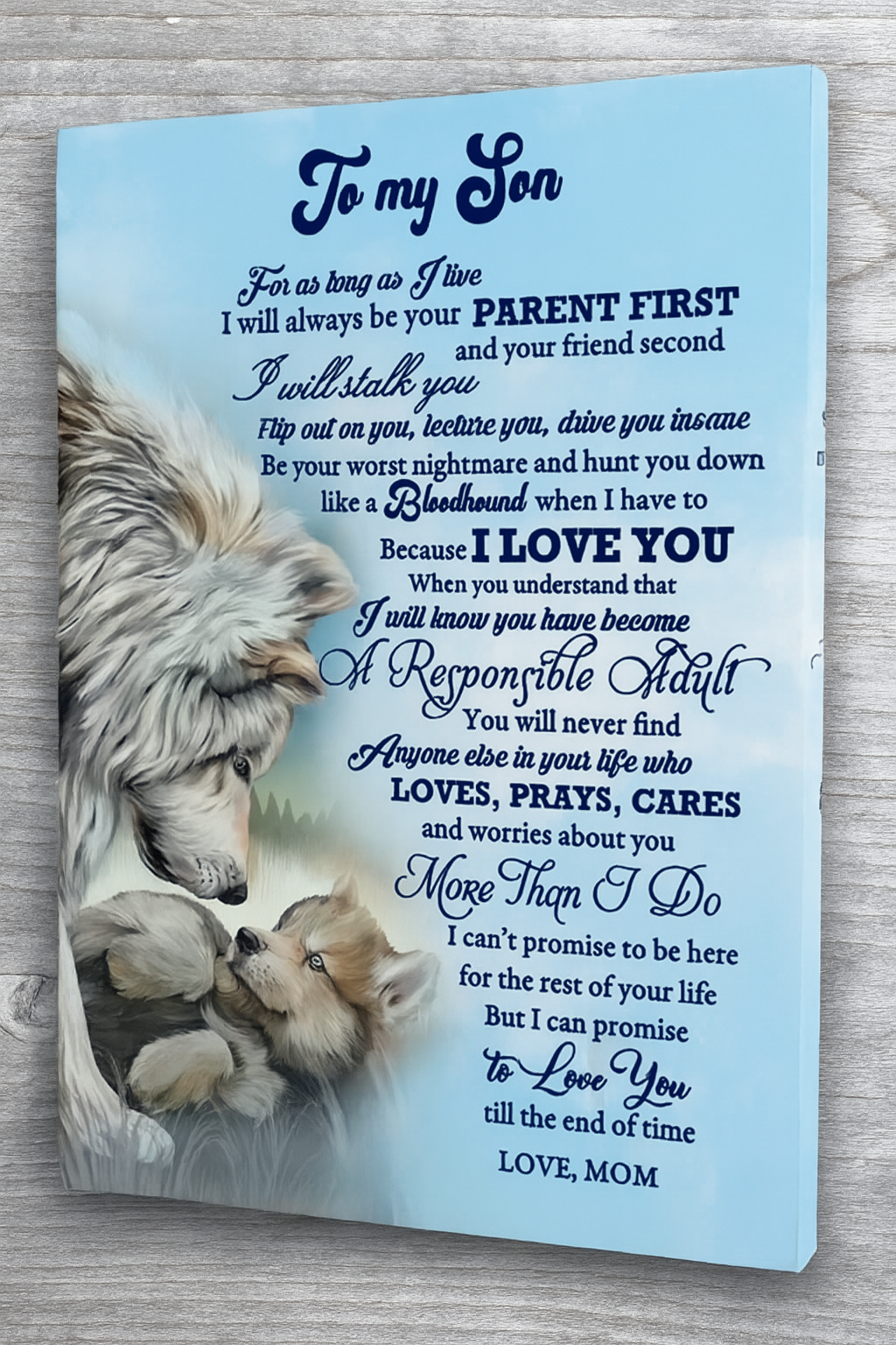 To My Son From Mom Canvas