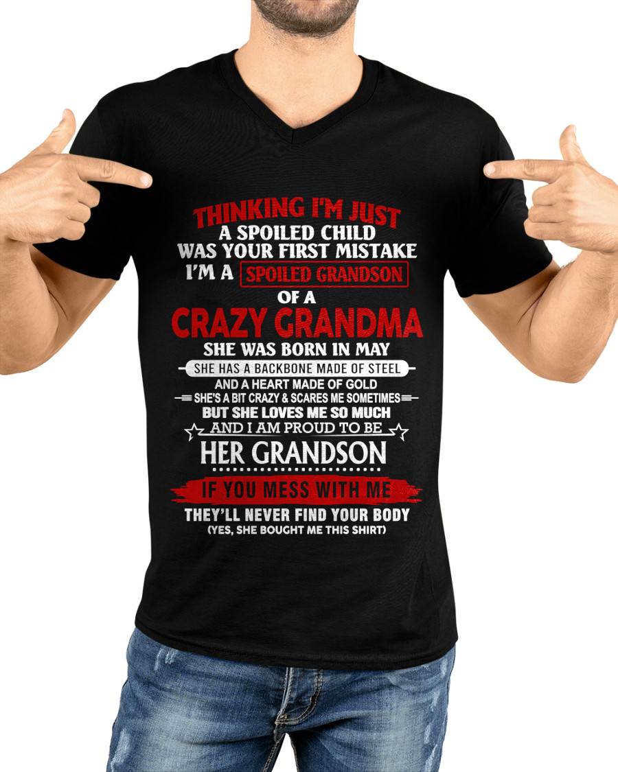 MAY - THINK I'M SPOILED? WRONG—I'M A CRAZY GRANDMA’S GRANDSON - FROM GRANDMA - TLEE05 (SKU2603-186-05)