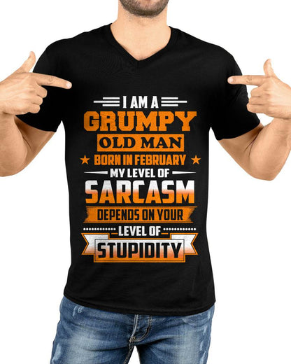 FEBRUARY GRUMPY OLD MAN SHIRT - FOR MAN - TLEE02 (SKU2605-128-02)