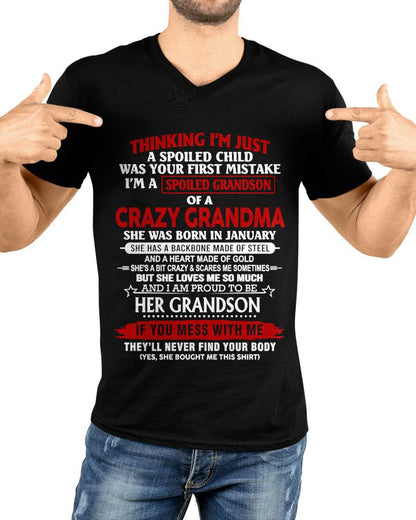 JANUARY- THINK I'M SPOILED? WRONG—I'M A CRAZY GRANDMA’S GRANDSON - FROM GRANDMA - TLEE01 (SKU2603-186-01)