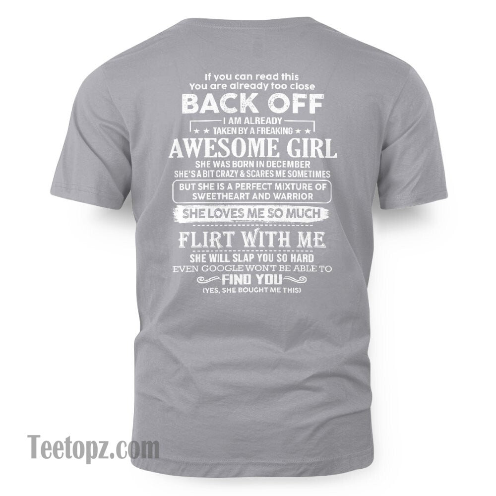 December – Awesome Girlfriend Born In December – Special gift for your Boyfriend – From Wife TLEE12 (SKU06-25-12)
