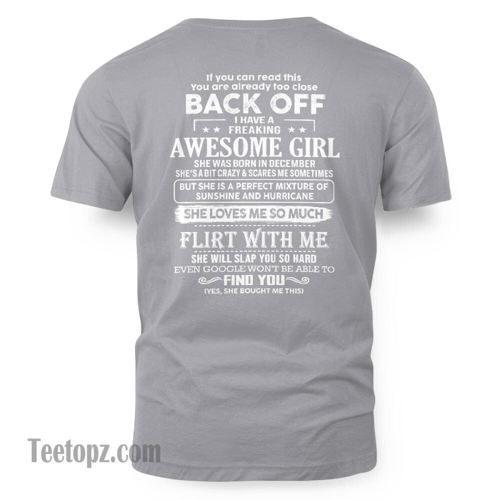 December – Awesome Girlfriend Born In December – Special gift for your Boyfriend – From Wife TLEE12 (SKU06-17-12)