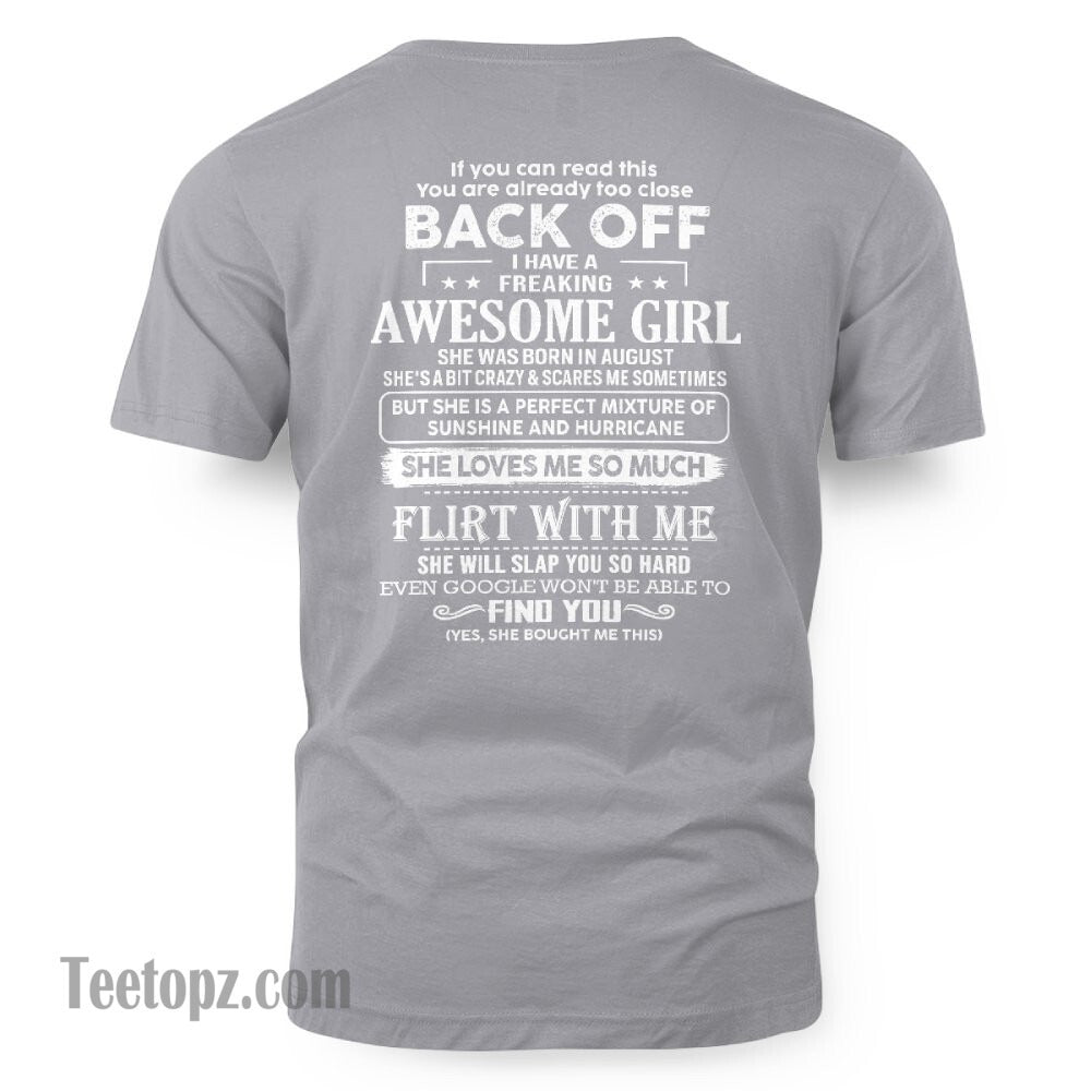 August – Awesome Girlfriend Born In August – Special gift for your Boyfriend – From Wife TLEE08 (SKU06-17-08)
