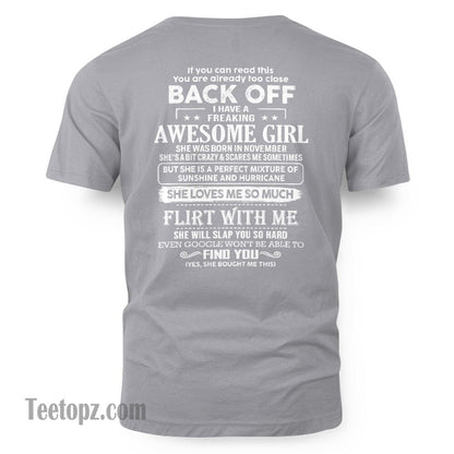 November – Awesome Girlfriend Born In November – Special gift for your Boyfriend – From Wife TLEE11 (SKU06-17-11)