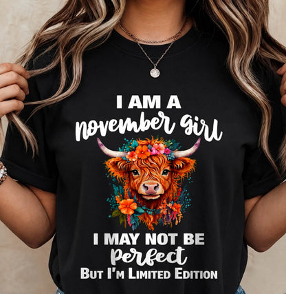 NOVEMBER GIRL ONE OF A KIND TEE - FOR WOMEN - TLEE11 (SKU2607-296-11)