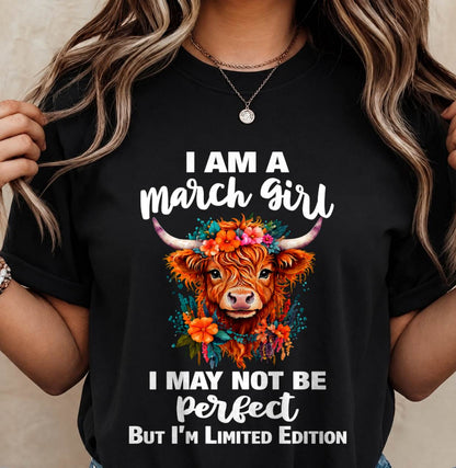 MARCH GIRL ONE OF A KIND TEE - FOR WOMEN - TLEE03 (SKU2607-296-03)