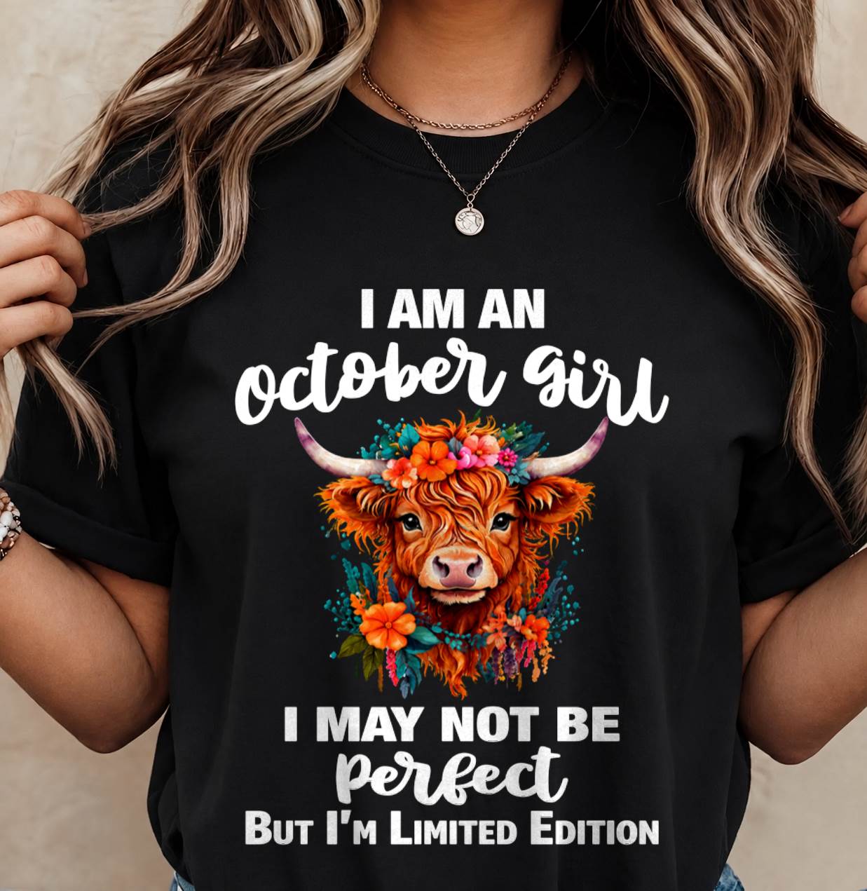 OCTOBER GIRL ONE OF A KIND TEE - FOR WOMEN - TLEE10 (SKU2607-296-10)