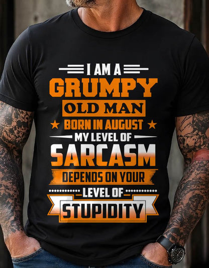 AUGUST GRUMPY OLD MAN SHIRT - FOR MAN - TLEE08 (SKU2605-128-08)