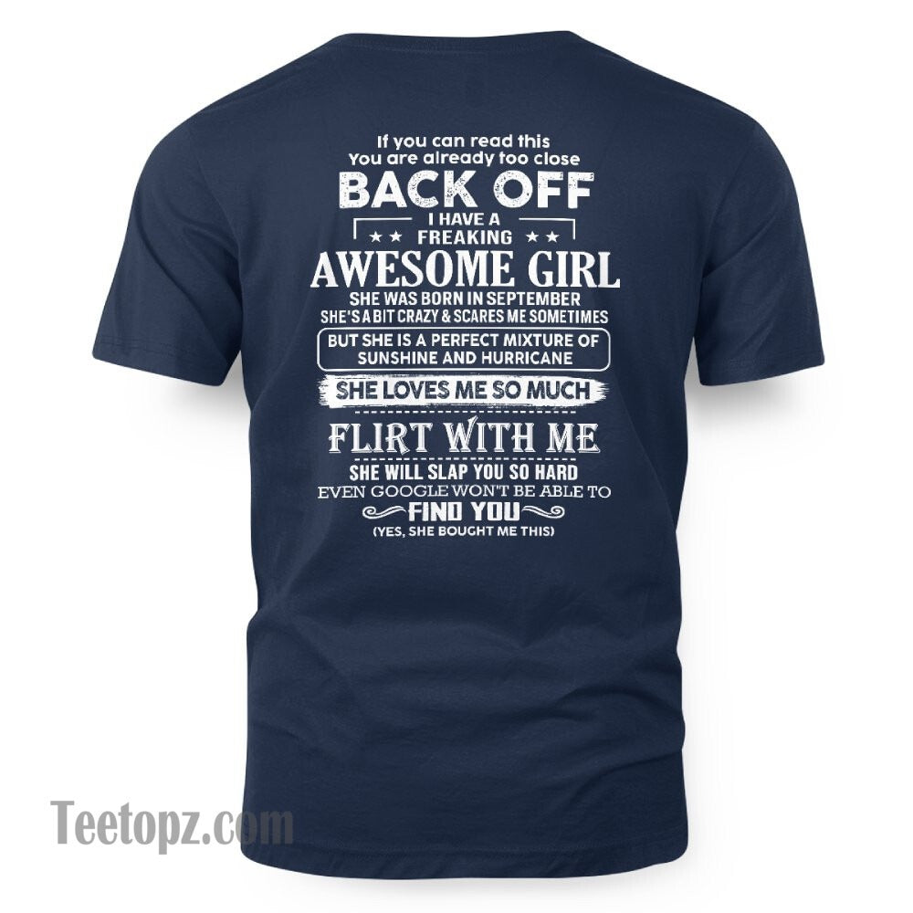 September – Awesome Girlfriend Born In September – Special gift for your Boyfriend – From Wife TLEE09 (SKU06-17-09)