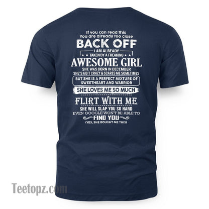 December – Awesome Girlfriend Born In December – Special gift for your Boyfriend – From Wife TLEE12 (SKU06-25-12)