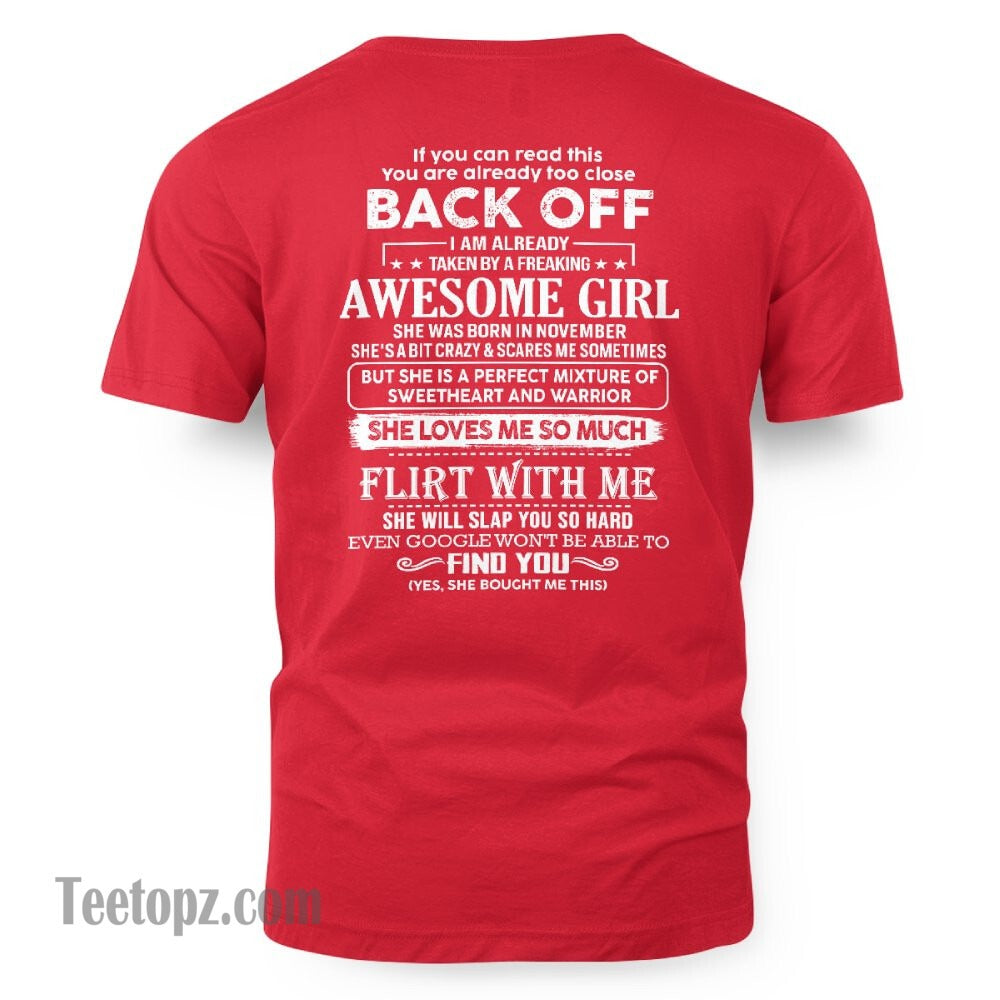 November – Awesome Girlfriend Born In November – Special gift for your Boyfriend – From Wife TLEE11 (SKU06-25-11)