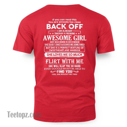 December – Awesome Girlfriend Born In December – Special gift for your Boyfriend – From Wife TLEE12 (SKU06-25-12)