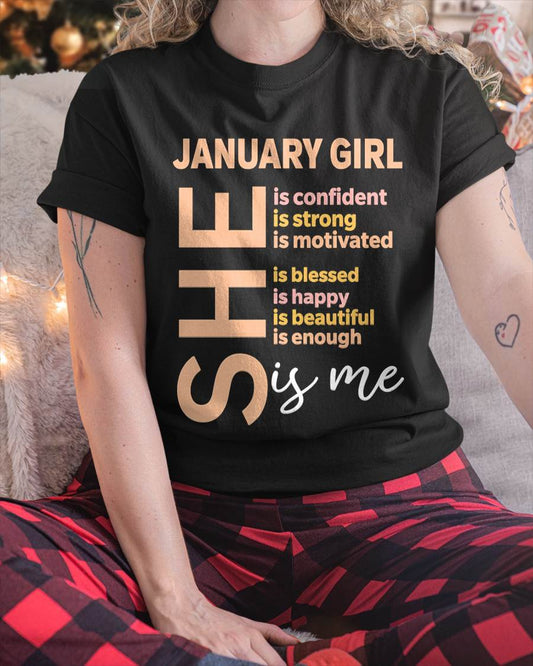 JANUARY GIRL - SELF LOVE TYPOGRAPHY - FOR WOMEN - TLEE01 (SKU2606-255-01)